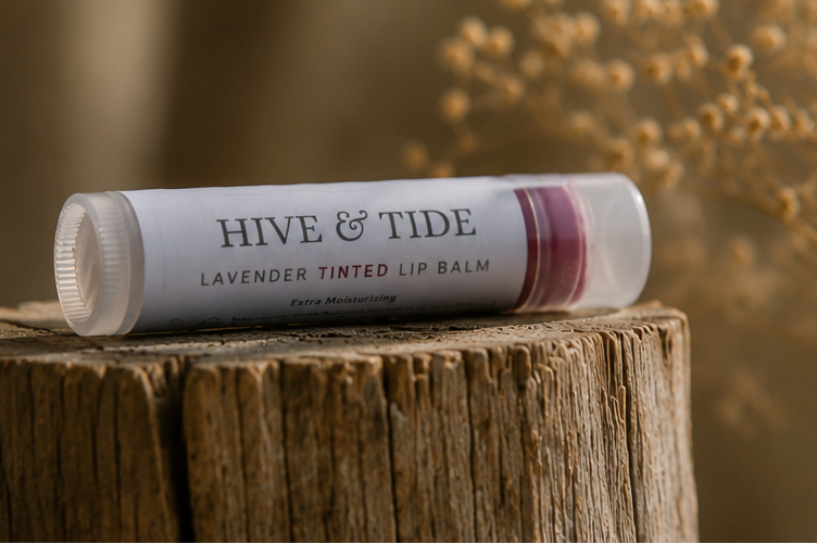 Natural Nourishing Lip Balm | Lavender Tinted Lip Balm